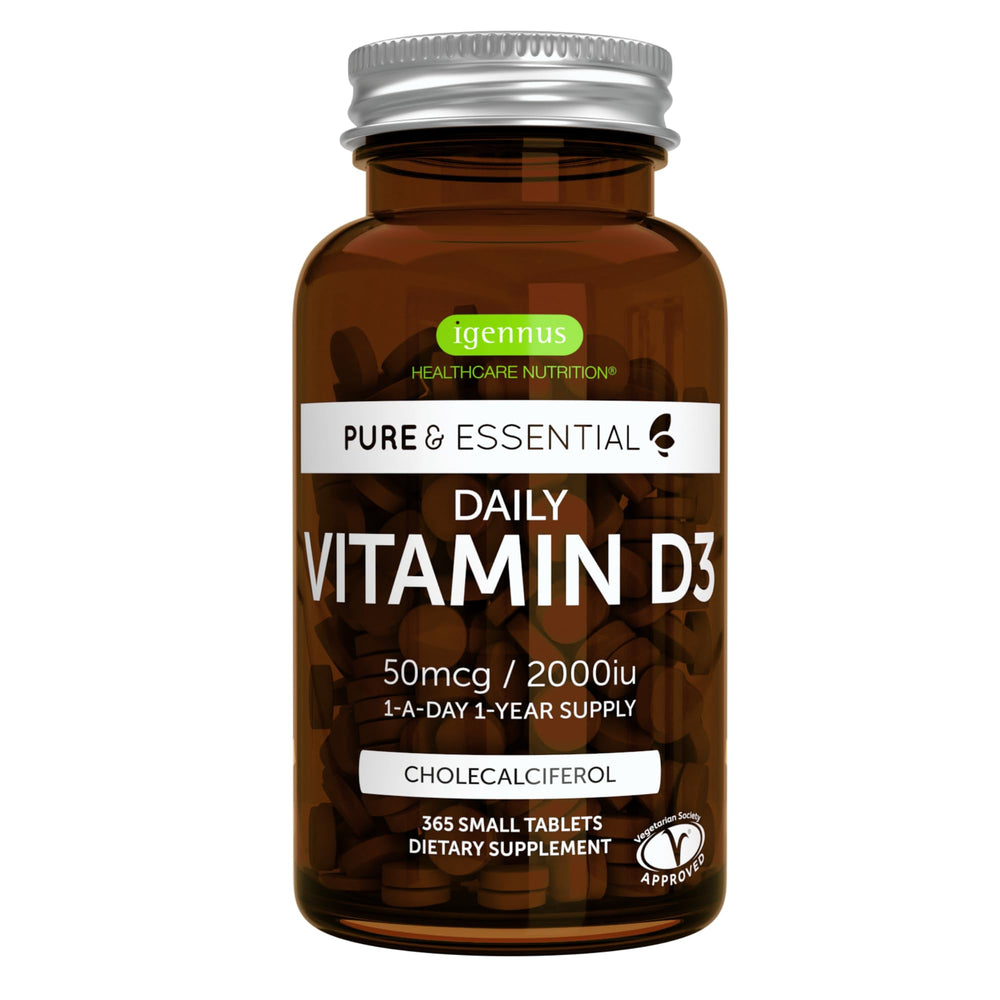 Igennus Daily Vitamin D3 2000 IU (50 mcg) tablet, 6mm round