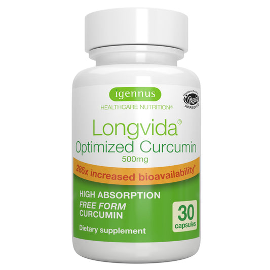 Igennus Longvida Curcumin 500mg bottle front view