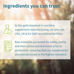 GMP manufacturing and vegan certification icons