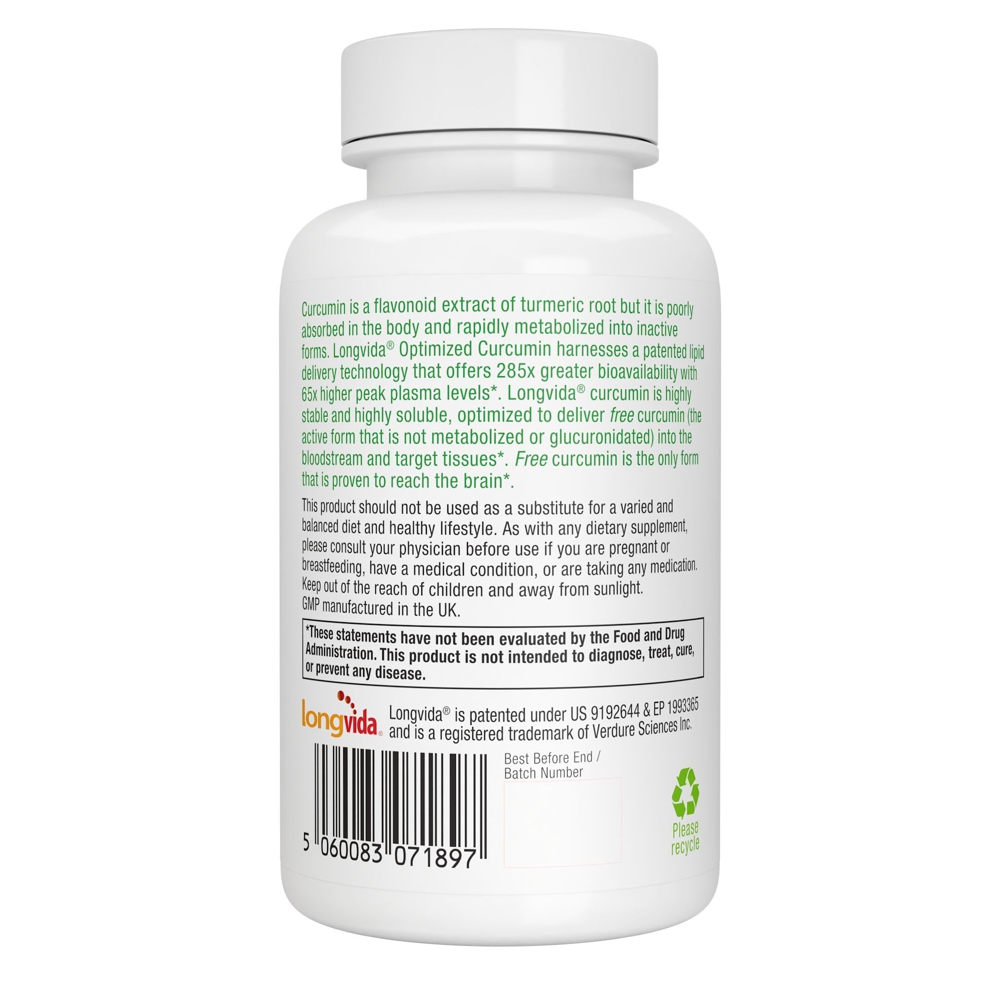 Clinical study reference image for Longvida curcumin