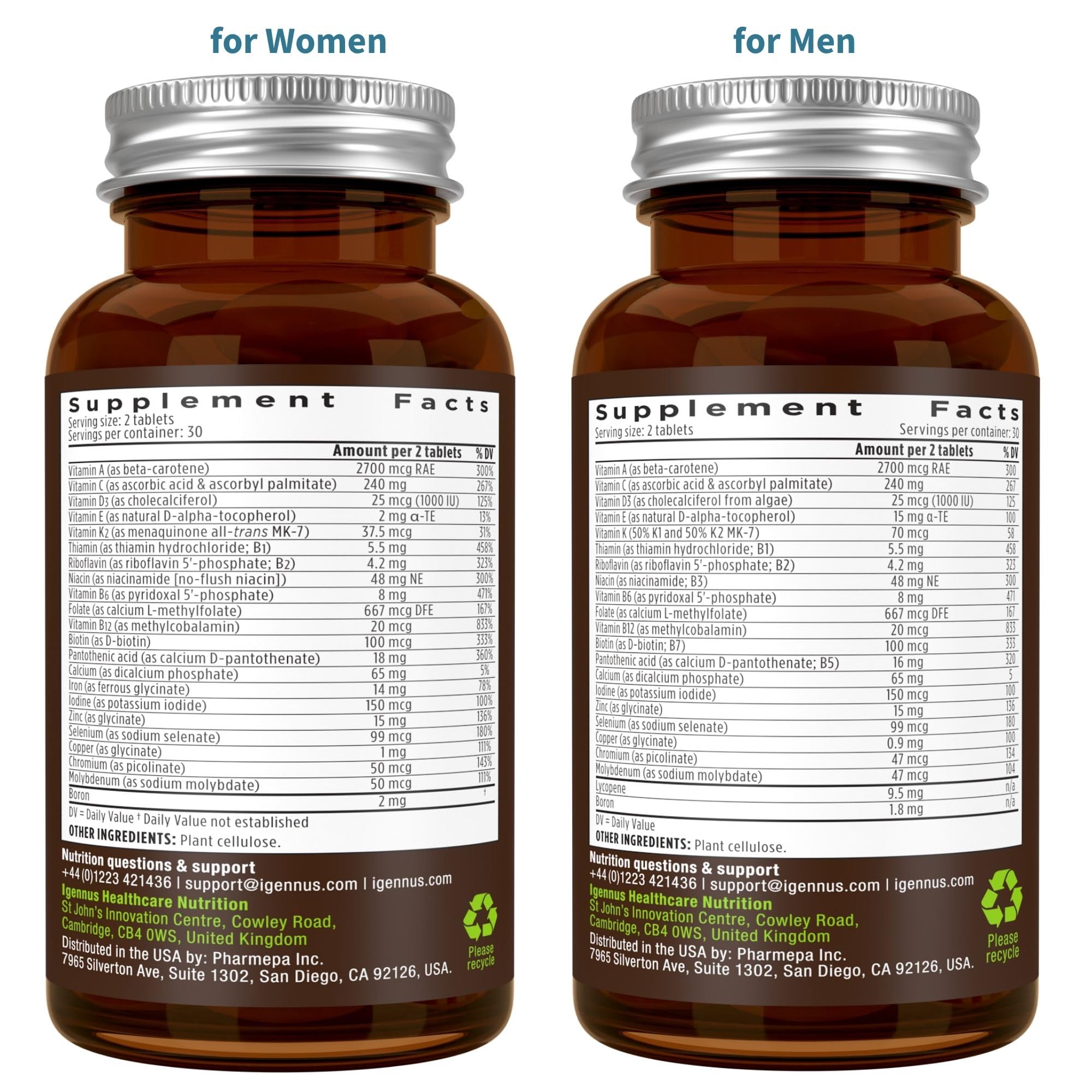 Vegan, non-GMO ingredients