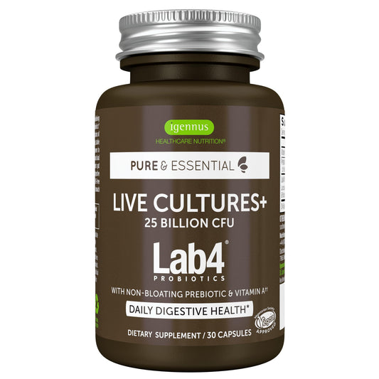 Igennus Probiotics & Prebiotic Lab4 bottle – front view