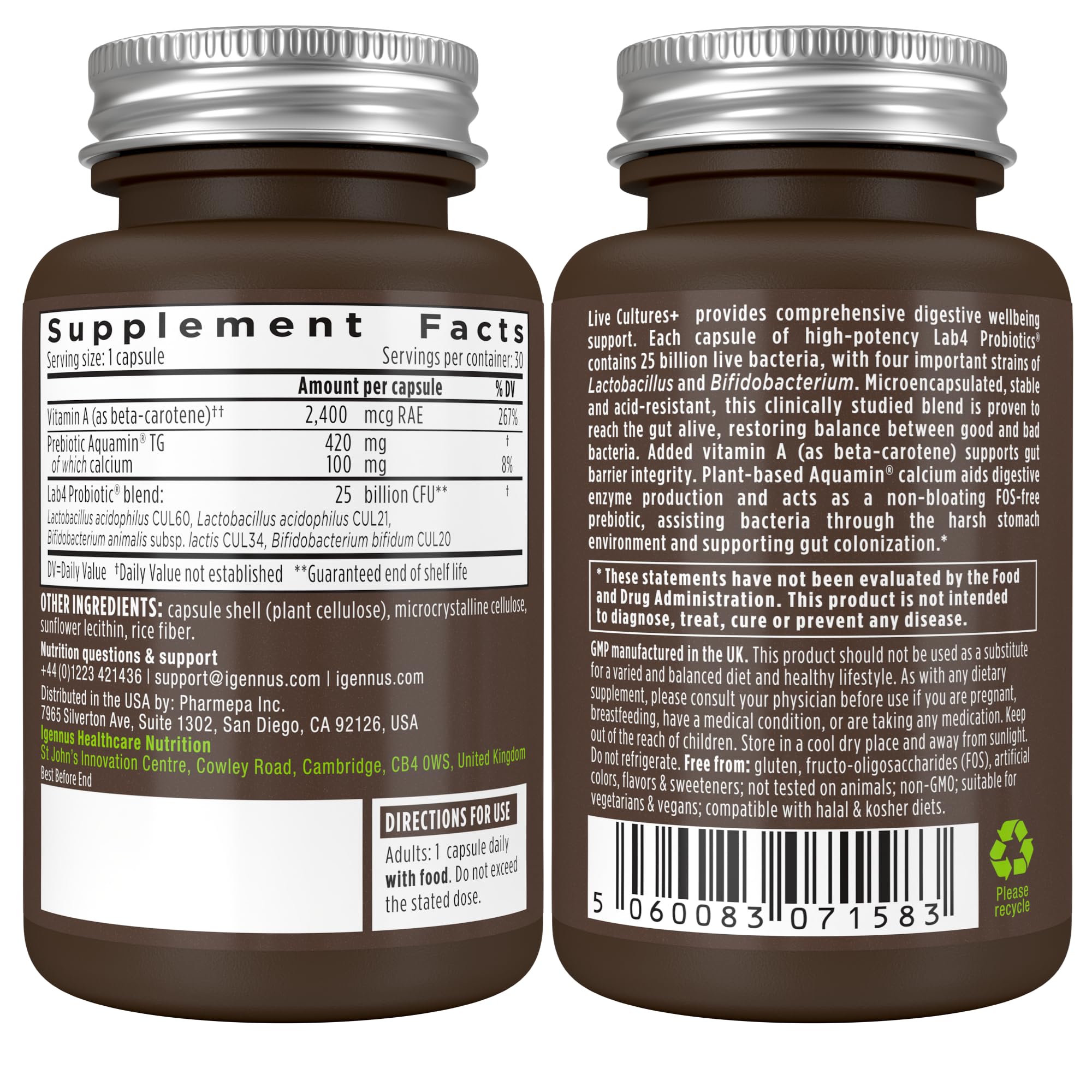 30 capsules bottle shown for reference and scale