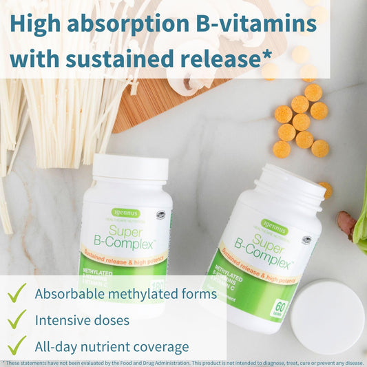 Methylfolate and methylcobalamin B12 in B-Complex