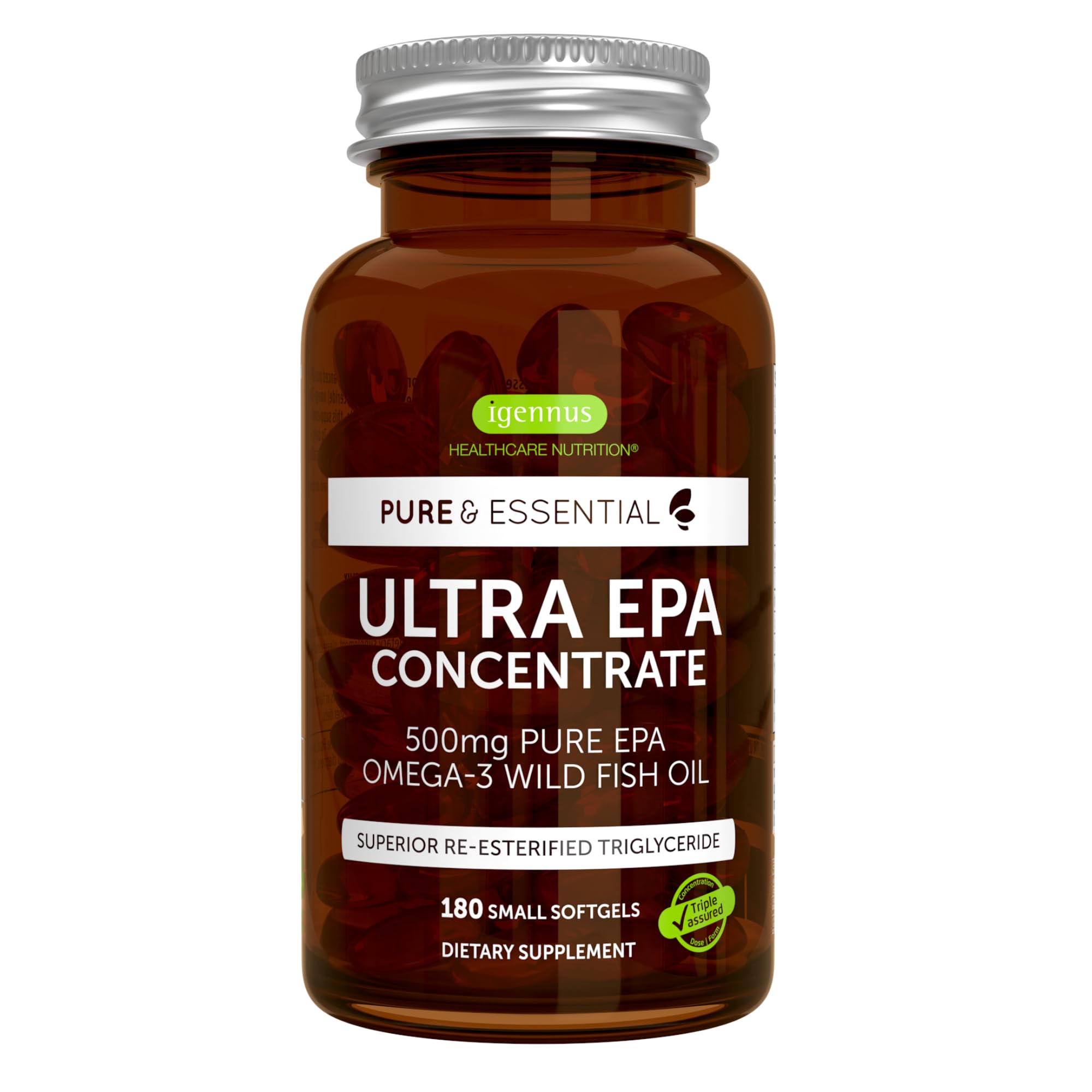 Igennus Ultra Pure Omega-3 EPA 500mg bottle front label