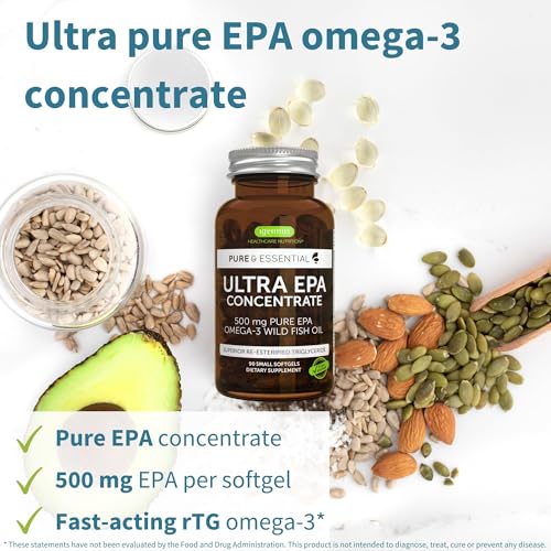 Igennus Ultra Pure Omega-3 EPA 500mg bottle side view