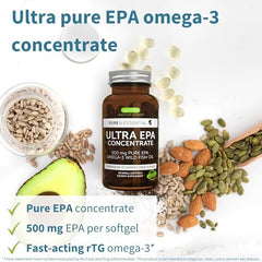 Igennus Ultra Pure Omega-3 EPA 500mg bottle side view