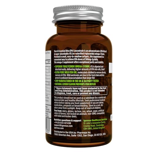 Multiple Igennus Omega-3 bottles on display