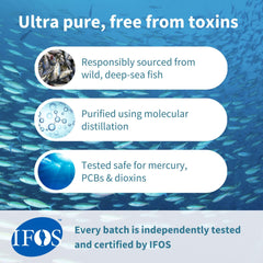 Igennus Ultra Pure Omega-3 EPA 500mg label showing IFOS purity