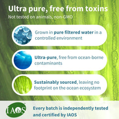 DHA and EPA per-serving information graphic for Igennus algae oil