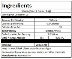Dosage instructions on packaging for dissolving pellets under the tongue