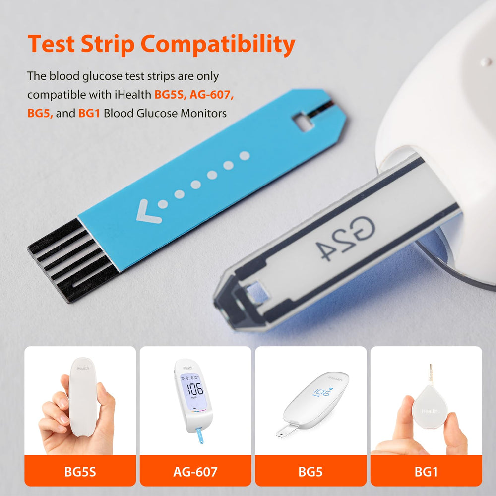 iHealth compatible with blood glucose meter visual showing seamless integration.