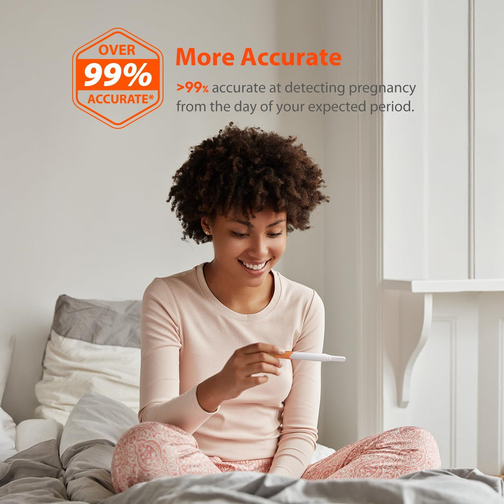 Individually foil-wrapped pregnancy tests from the 3-pack