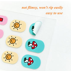 IHUKEIT bunny design nail strips for kids; playful accents