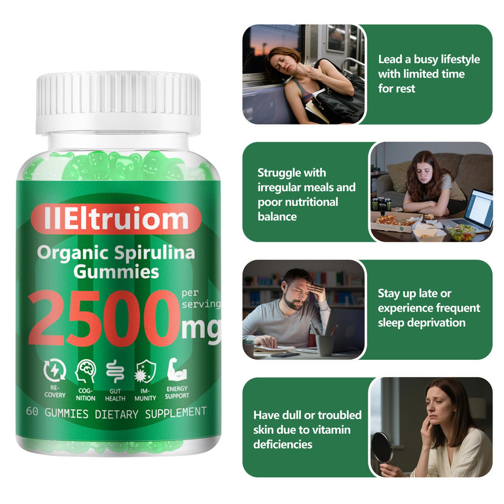 Chlorophyll and vitamins icons indicating immune support