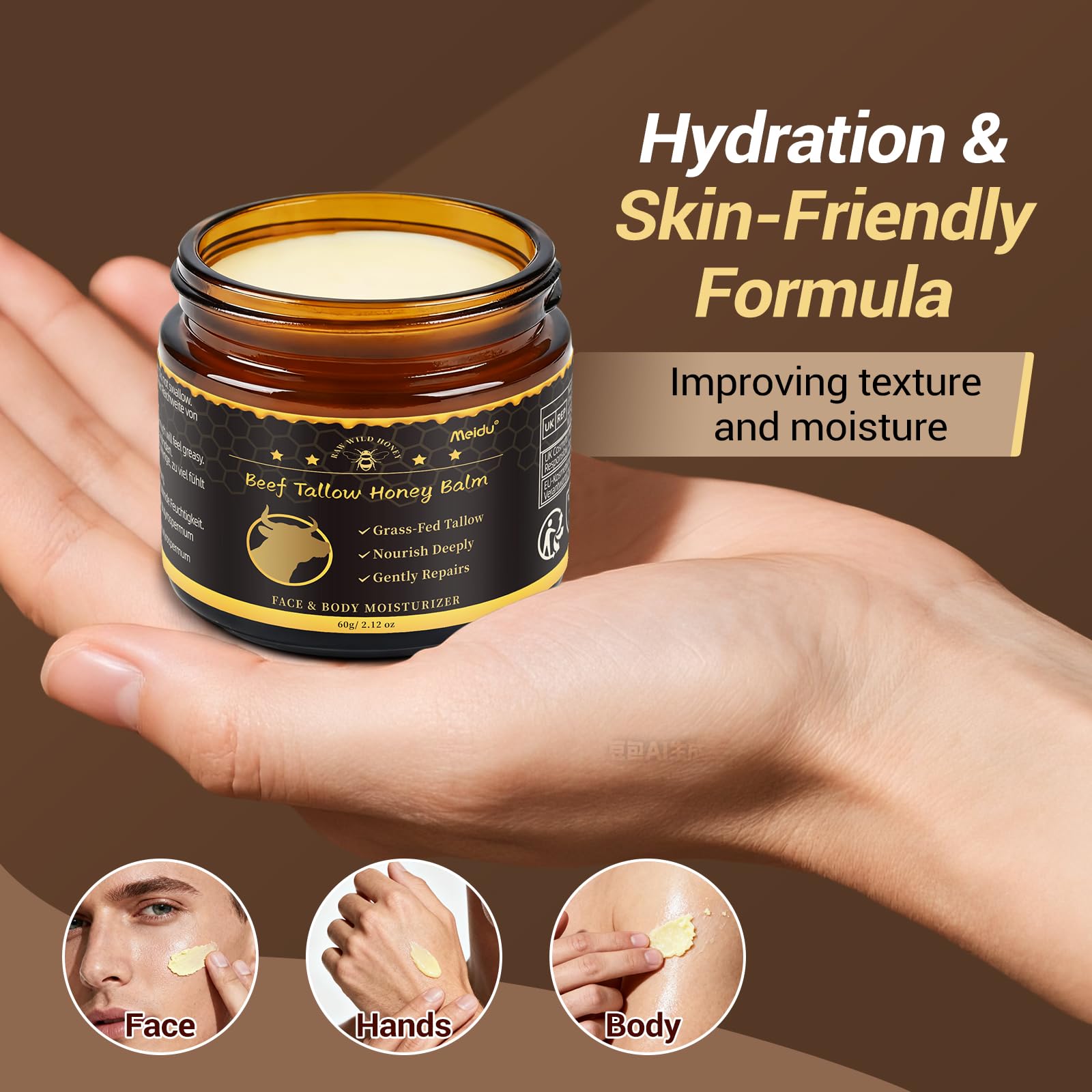 IIIMEIDU universal moisturizer close-up for everyday skin care.