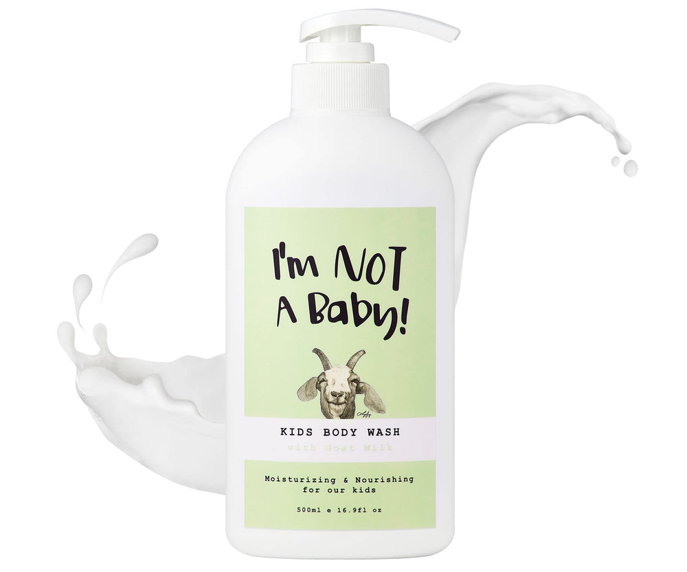 I'm NOT A Baby! Kids Body Wash bottle with Goat Milk, 16.9 oz