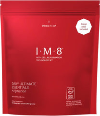 IM8 Daily Ultimate Essentials bottle labeled 92 nutrient-rich ingredients