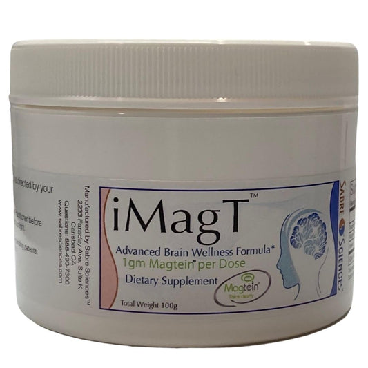 iMagT Magnesium L-Threonate Powder 100g bottle with scoop