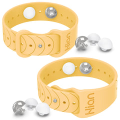 Hion Motion Sickness Bracelets – Acupressure Nausea Wristbands (1 Pair, Sunglow)