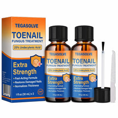 TEGASOLVE Toenail Fungus Treatment Extra Strength – 15% Undecylenic Acid Antifungal Solution (9 Pcs)