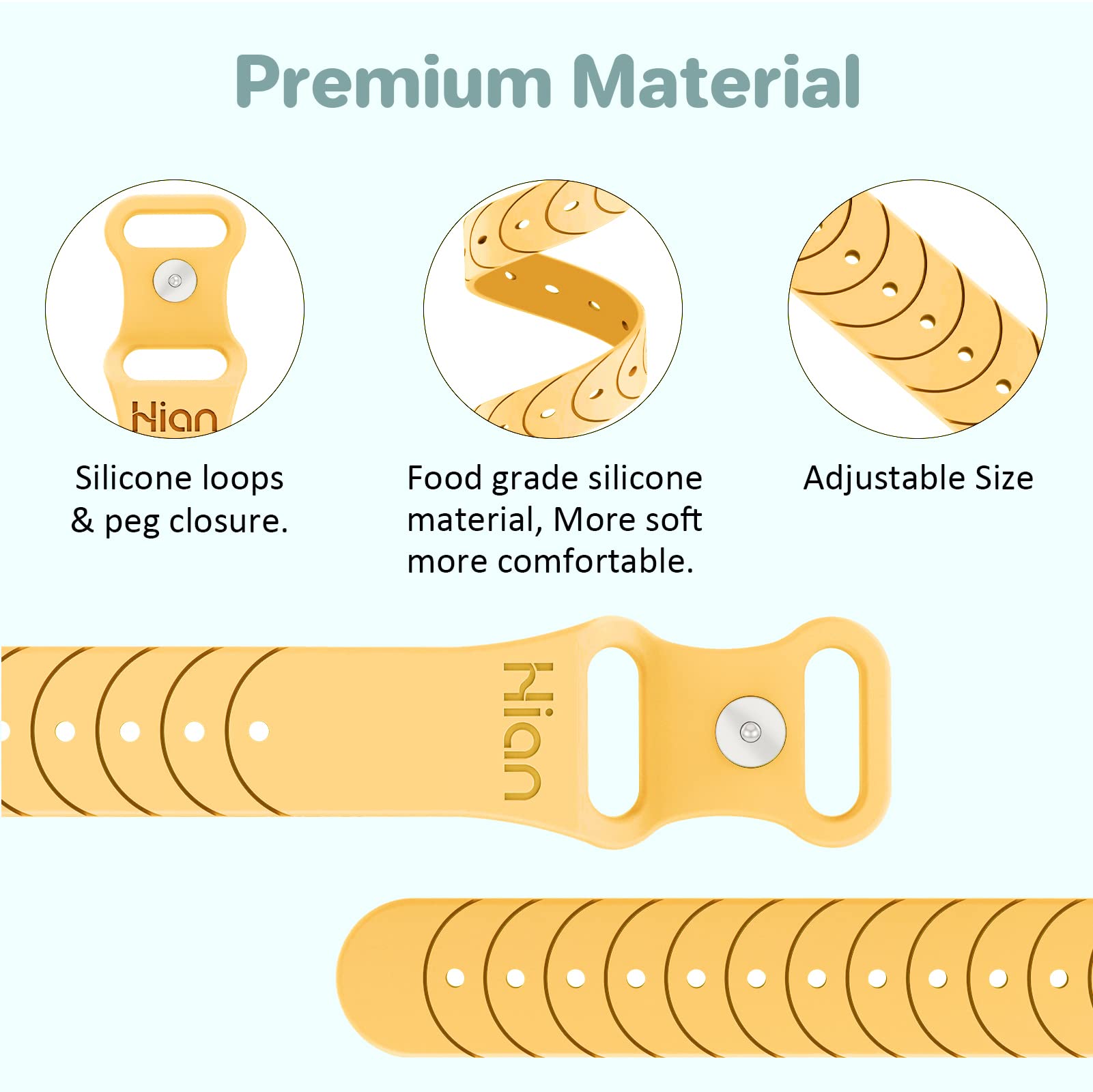 Hion Motion Sickness Bracelets – Acupressure Nausea Wristbands (1 Pair, Sunglow)