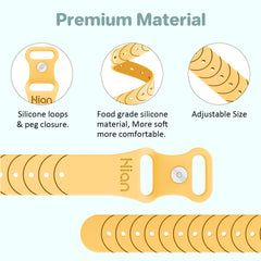 Hion Motion Sickness Bracelets – Acupressure Nausea Wristbands (1 Pair, Sunglow)