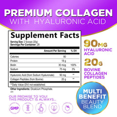 Hydrolyzed collagen Type I & III with hyaluronic acid and biotin