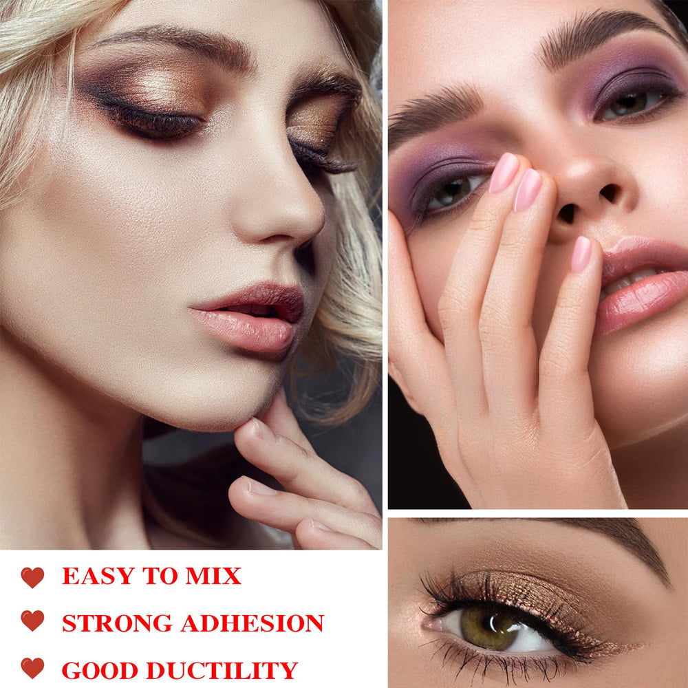 Close-up of shimmering and matte textures for mixed finishes
