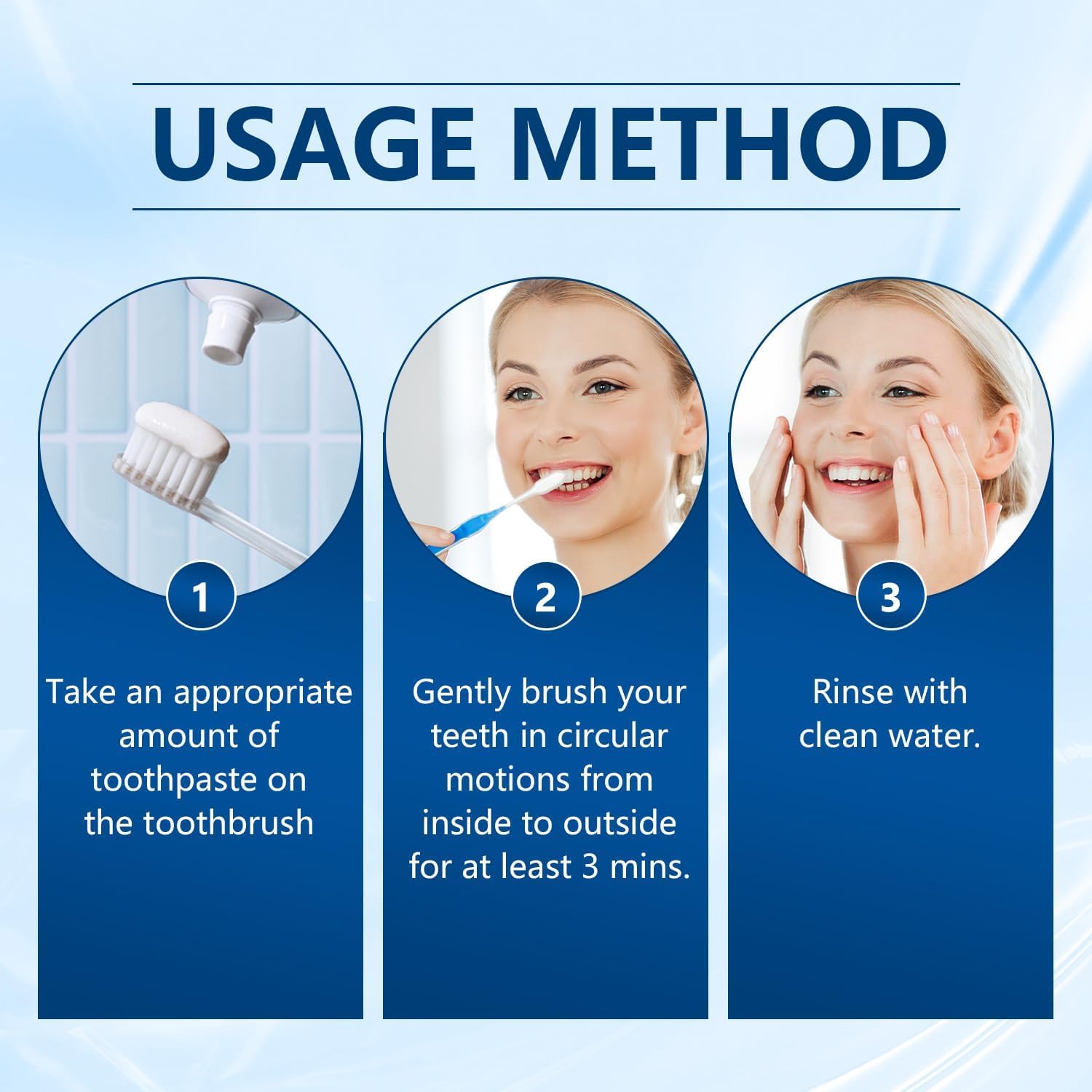 Bright healthy smile after brushing