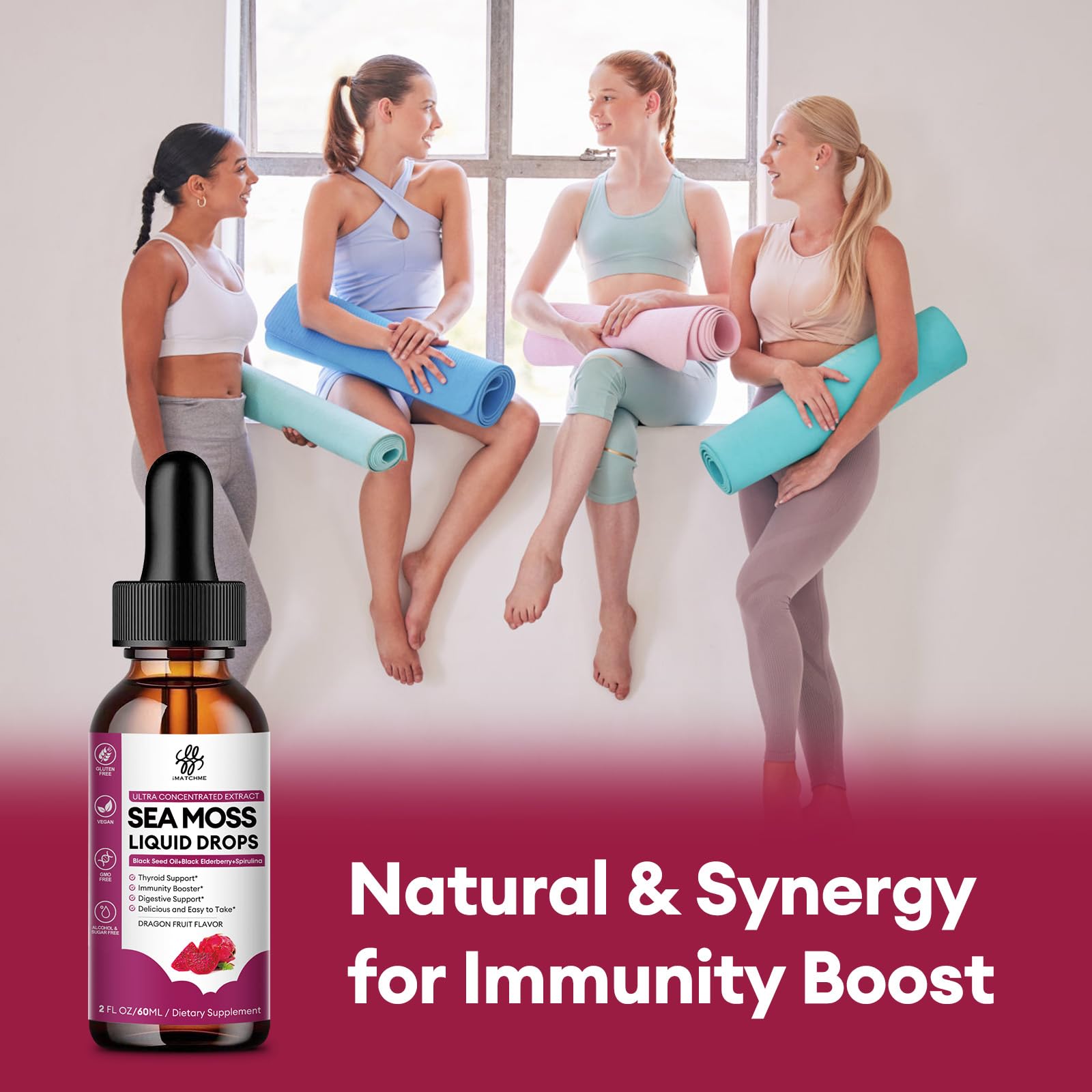 Graphic highlighting immune and digestive support benefits