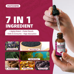 Dragon fruit flavored Sea Moss drops bottle