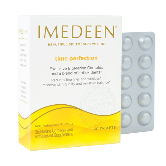 Close-up of Imedeen Time Perfection tablets