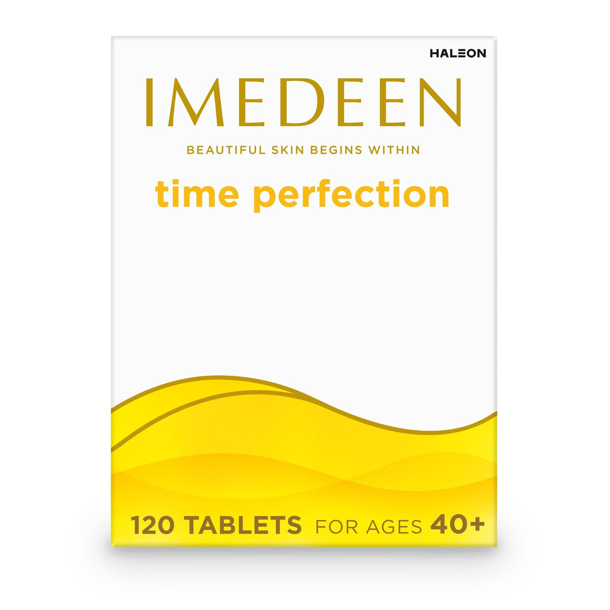 IMEDEEN Time Perfection Tabs 120's bottle and packaging