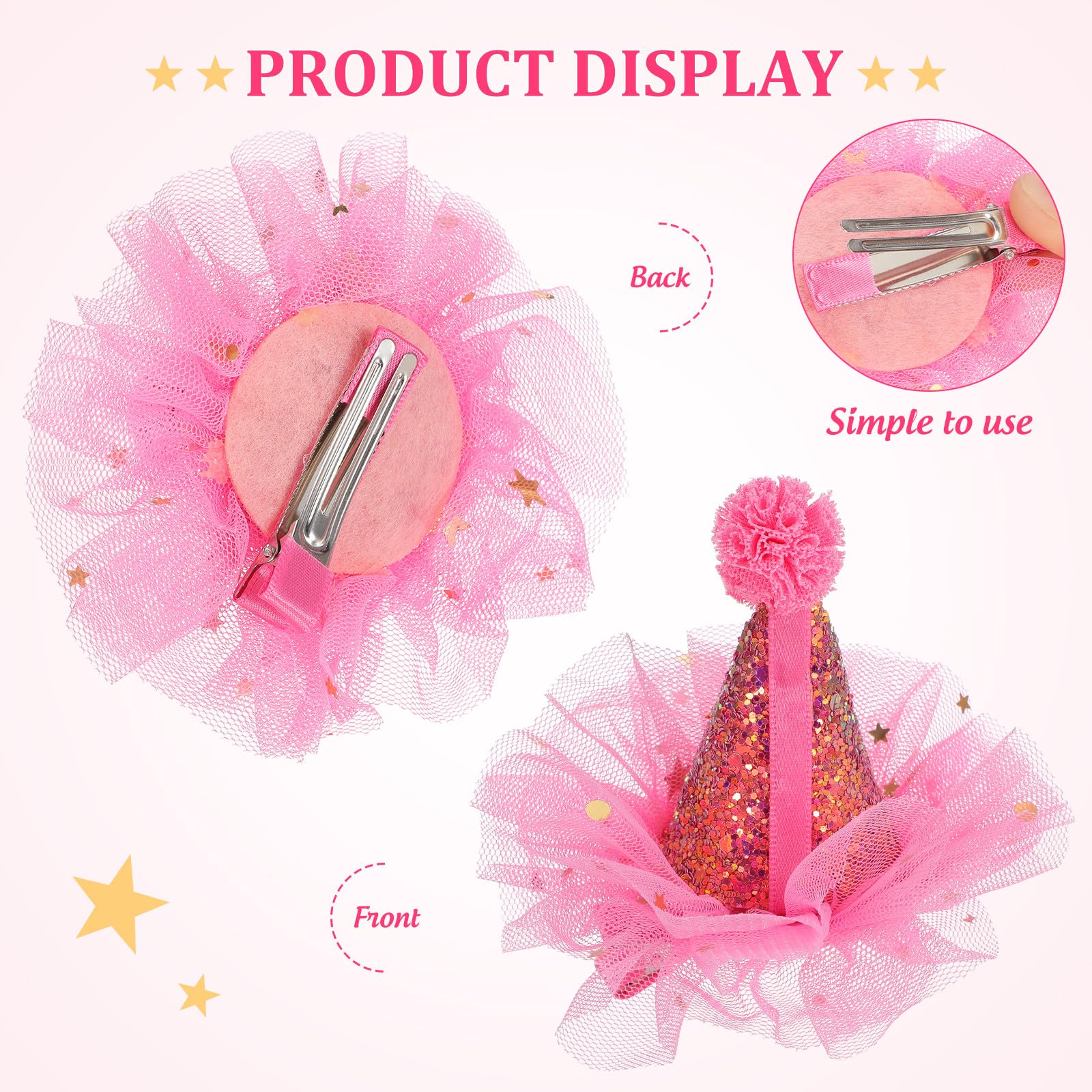 IMIKEYA birthday sequins hair clip 2 complements party outfits with shimmer.