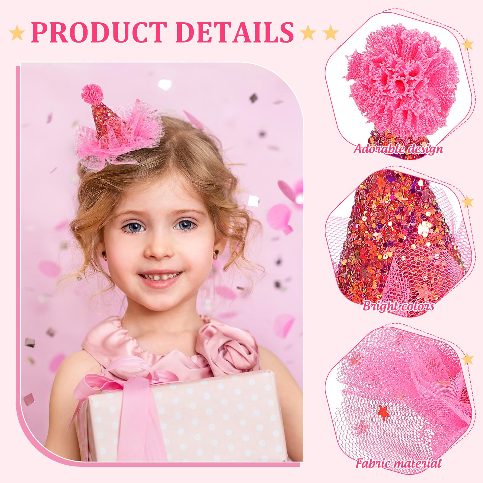 IMIKEYA soft fabric hair clip 1 gentle on delicate hair, comfortable to wear.