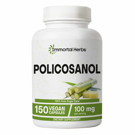 Bottle of Immortal Herbs Policosanol 100mg capsules (hero image)