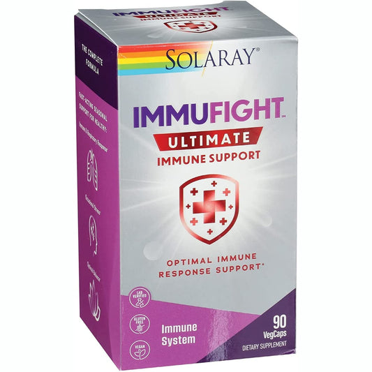 Solaray Immufight Ultimate Immune Support bottle label