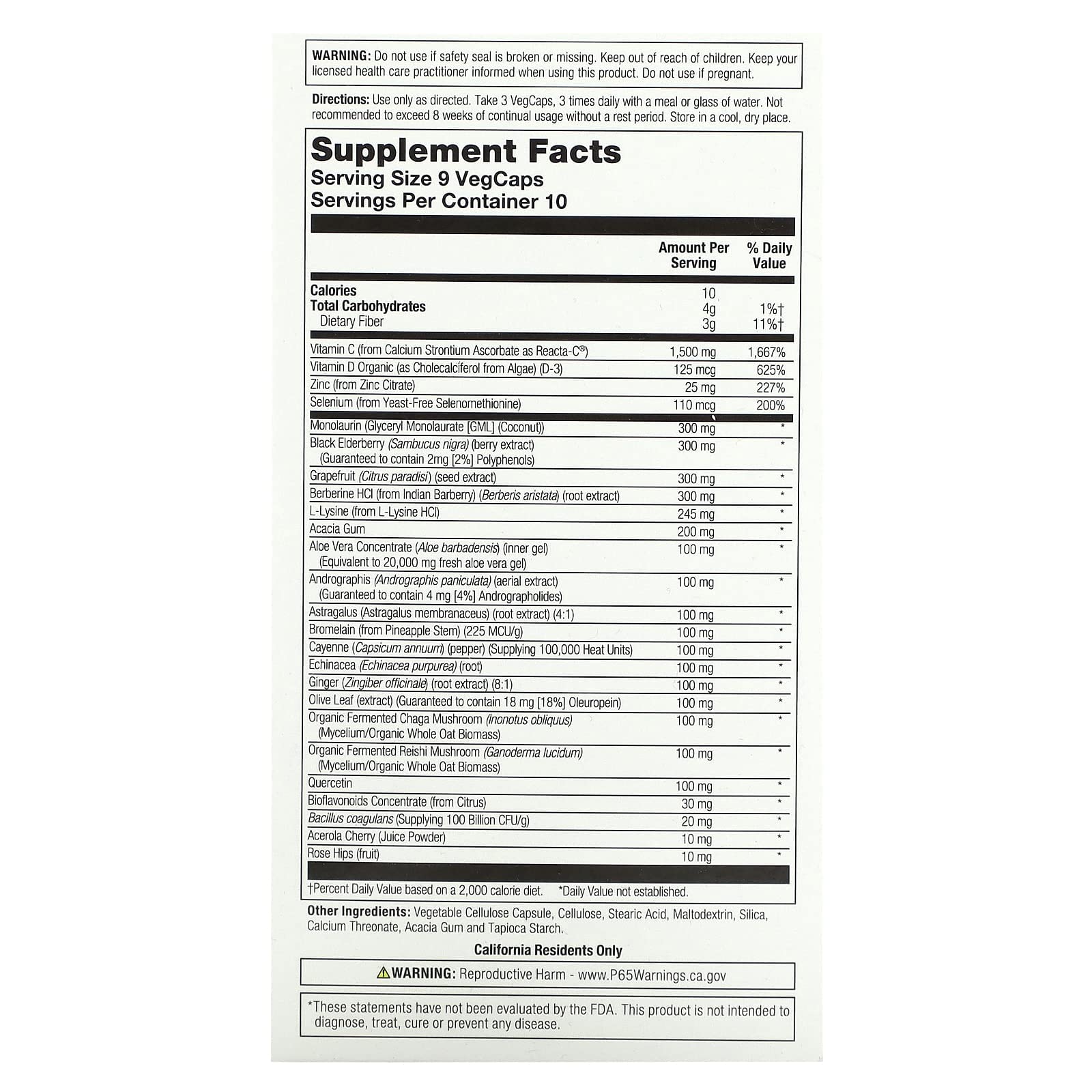 Close-up of Vitamin C and Vitamin D ingredients in Immune Support