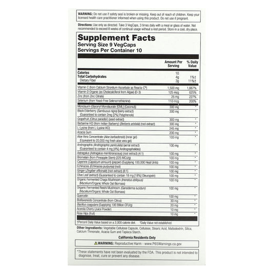 Close-up of Vitamin C and Vitamin D ingredients in Immune Support