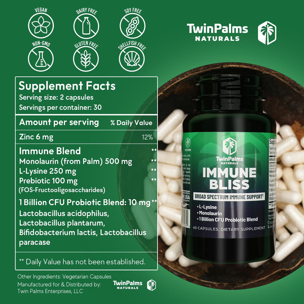 Two vegetarian capsules from Immune Bliss