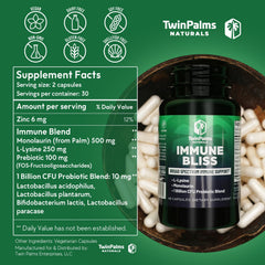 Two vegetarian capsules from Immune Bliss