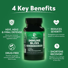 Close-up of Immune Bliss ingredients including L-Lysine and Zinc