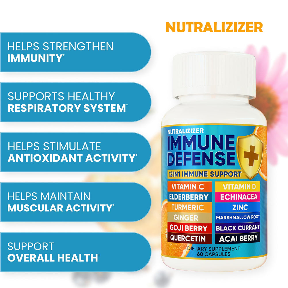 Close-up of immune defense capsules