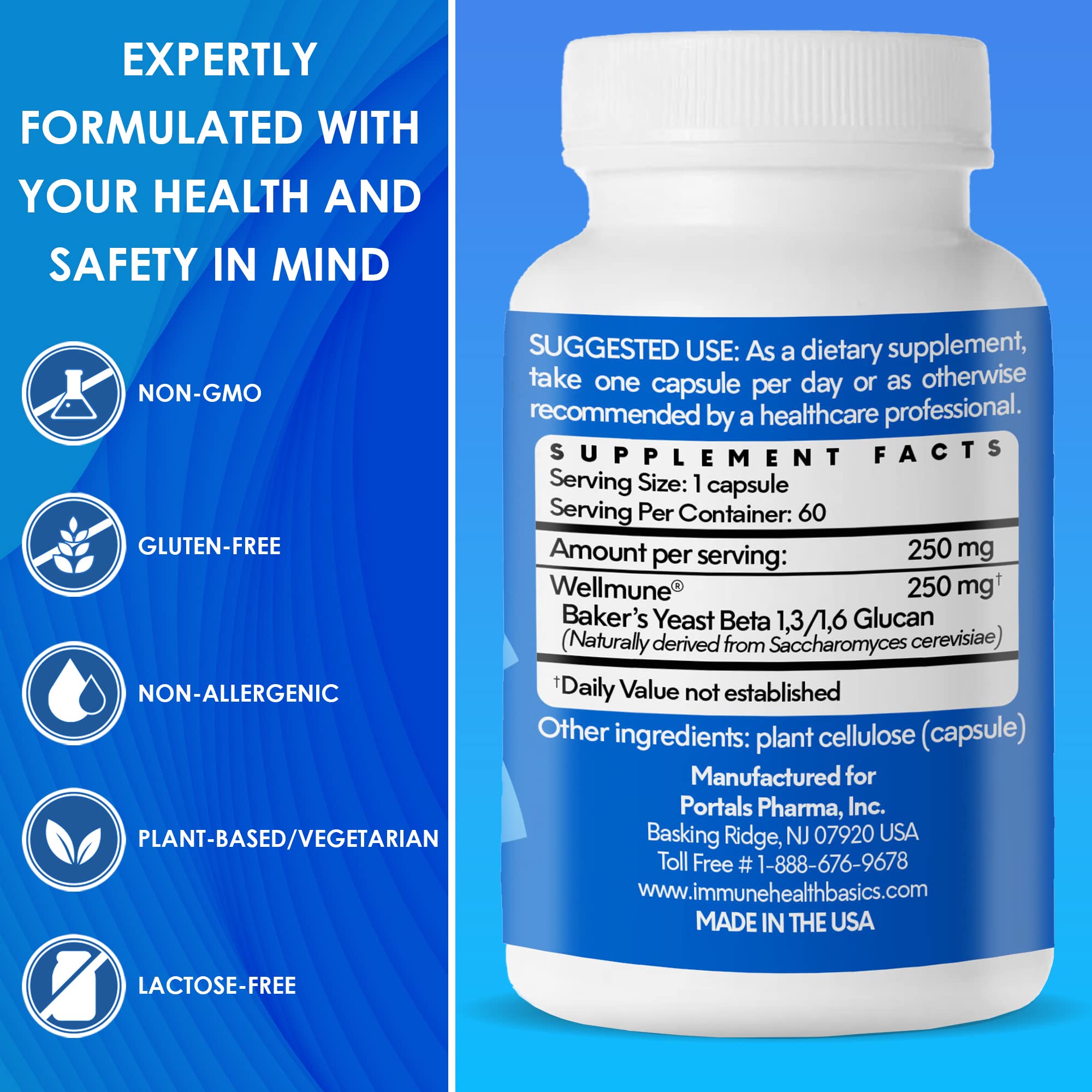 Bottle of 60 Immune Health Basics capsules