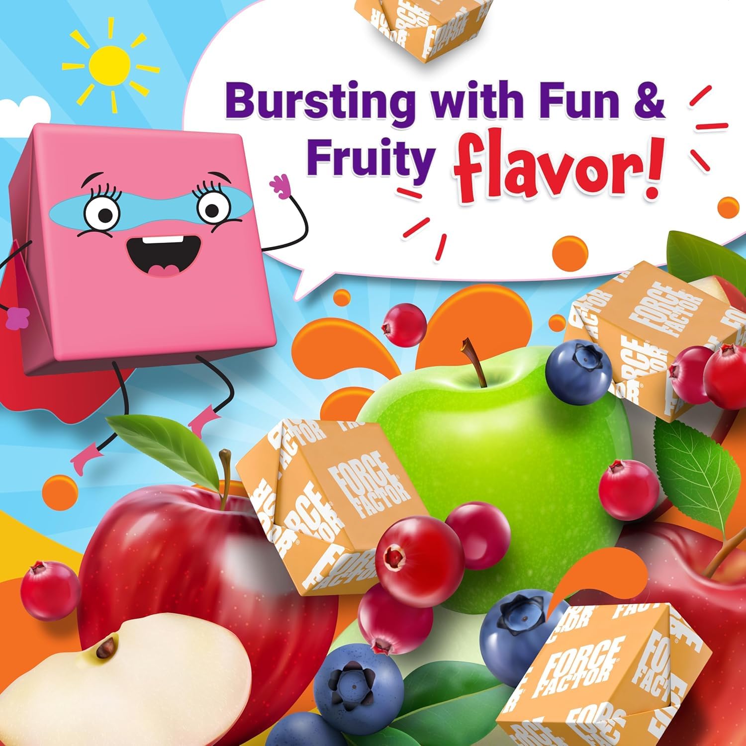 Individually wrapped chews for on-the-go nutrition