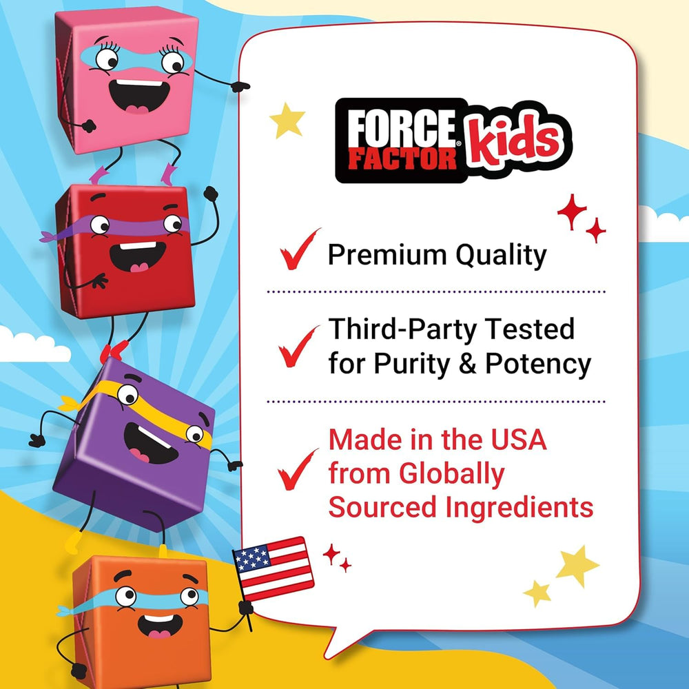 Smiling child holding an Immune Health Super Chew