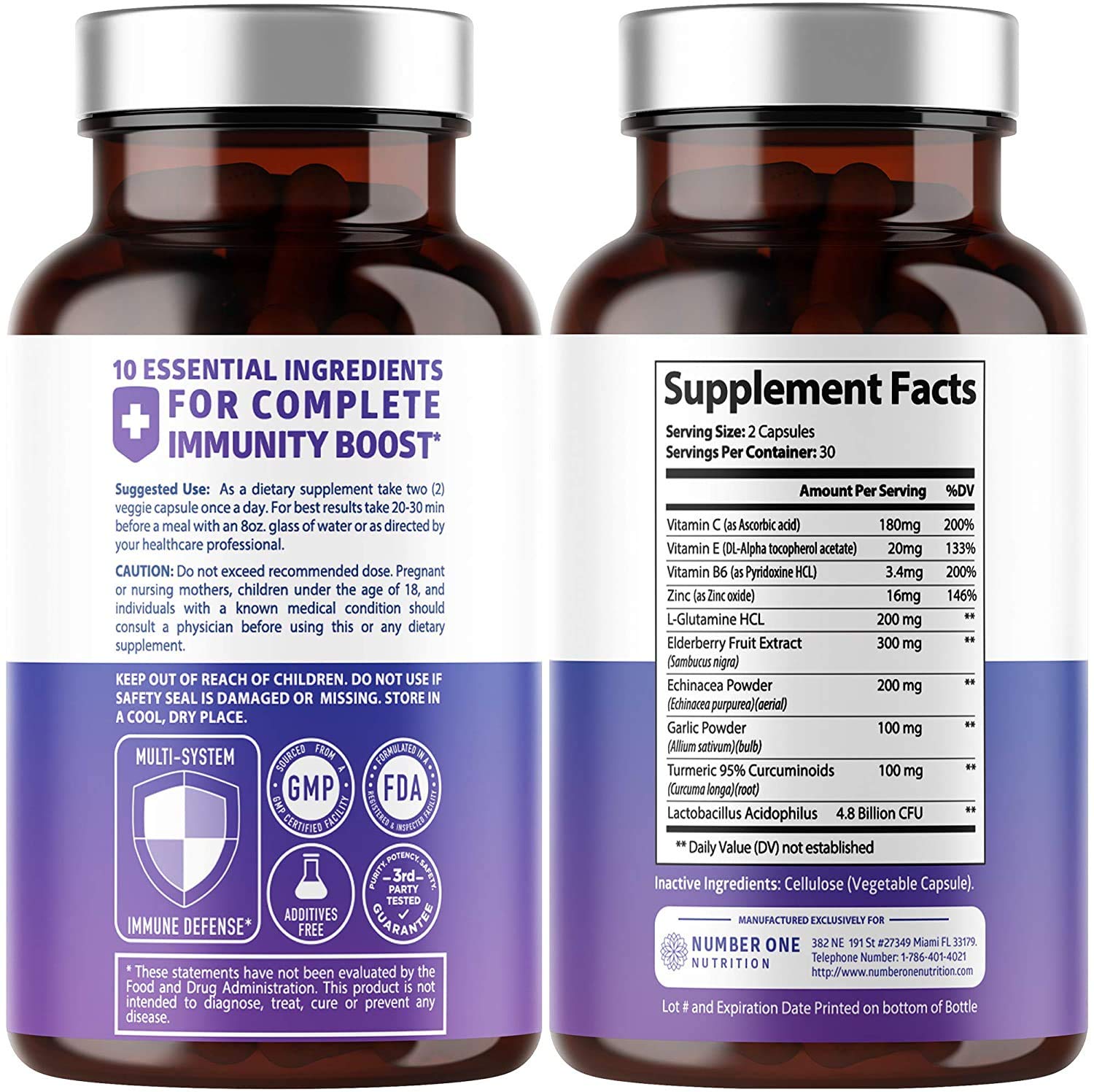 Garlic and turmeric included as immune support ingredients
