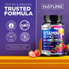 Immune support with Vitamin D3 and K2 MK-7 chewable
