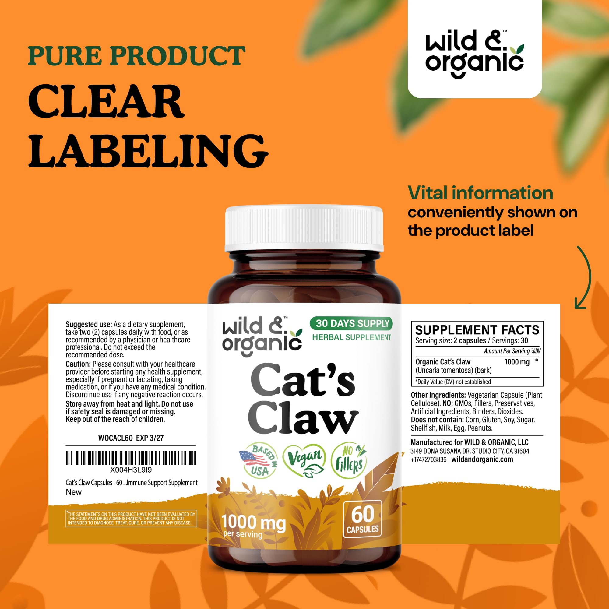 Illustration of immune support Cat's Claw supplement